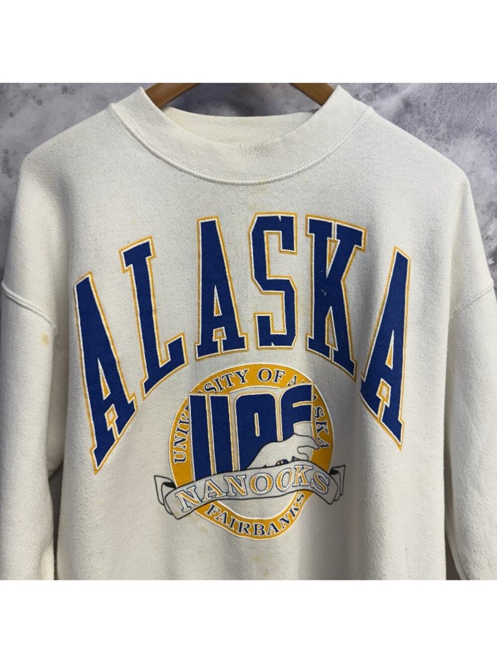 Vintage University of Alaska Fairbanks Nanooks UAF Sweatshirt 90s USA XL